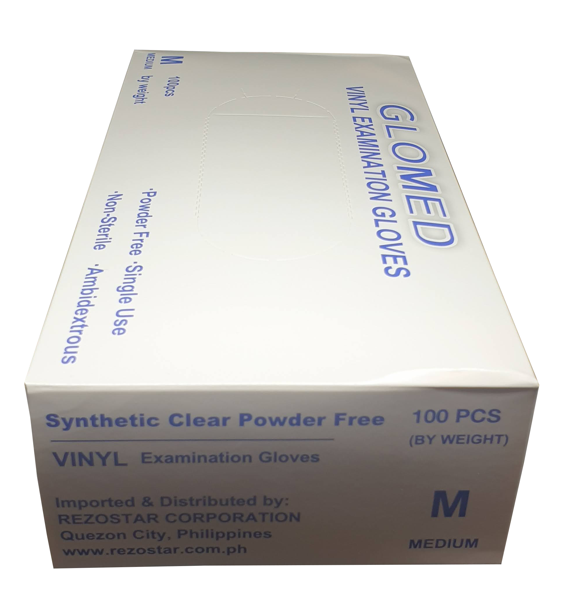 Vinyl Gloves ( Medium ) Powder Free Synthetic Disposable Gloves / 100PCS (Glomed) thumb