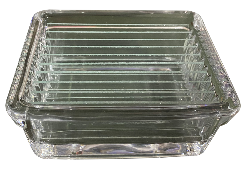 Coplin Microscope Slide Staining Jar Glass with Cover 10 placer Square Laboratory 1 pc (WINGUARD) thumb