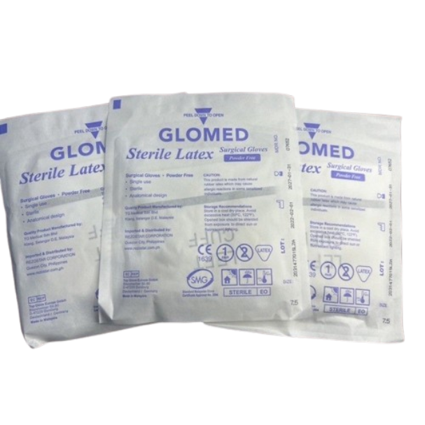 Latex Surgical Gloves 7.5 (5 PAIRS) Sterile Gloves Latex Powder Free thumb
