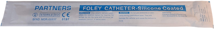 Foley Catheter 2-Way  / FR12 / SILICONE (Sold per piece) (Partners)