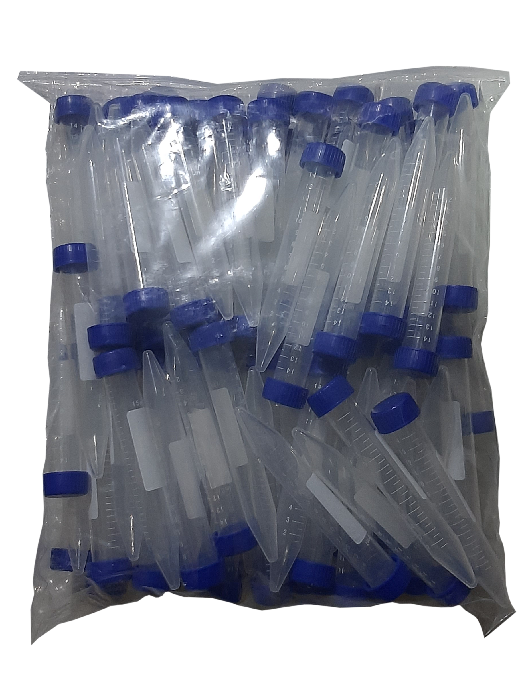 Centrifuge Tube 15 ml (10pc/s) Conical Bottom Color: Blue Cap Plastic (Winguard) thumb