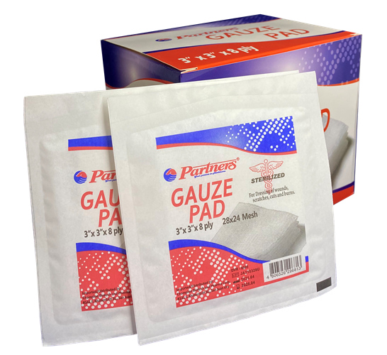 Gauze Pad 3 x 3 x 8 Ply -Sterile  100 pcs thumb