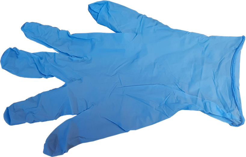 Nitrile Gloves ( Small ) Powder Free Slim Blue Non-Sterile 100pcs/box (Glomed)