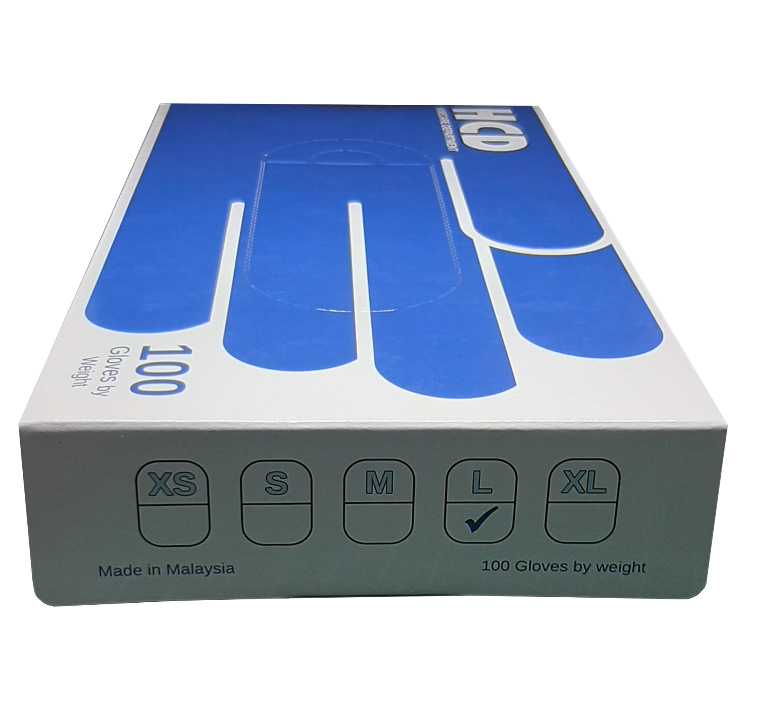 Nitrile Gloves ( Large ) Powder Free Non-Sterile / 100pcs/box (HCD) thumb