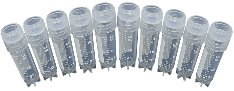 CRYOVIAL TUBE 1.8 ML WITH GASKET PRINTED GRADUATION 100pcs/bag (Winguard)