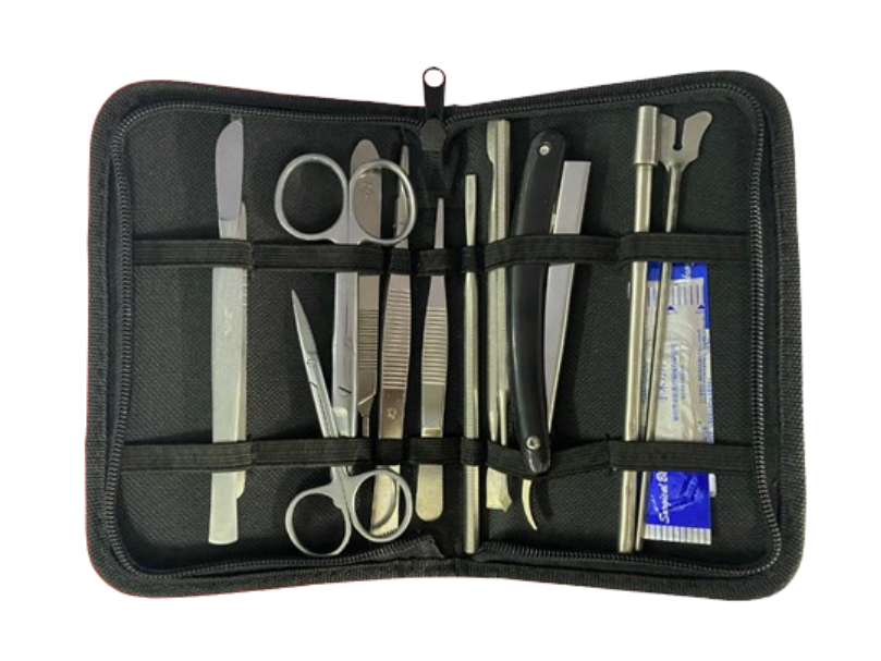 Dissecting Set with blade and FREE LEATHER CASE Medical Students