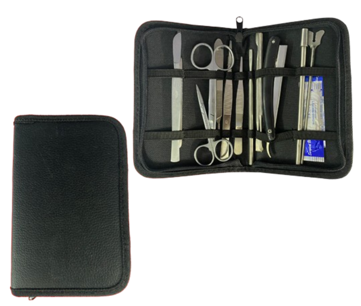 Dissecting Set with blade and FREE LEATHER CASE Medical Students thumb