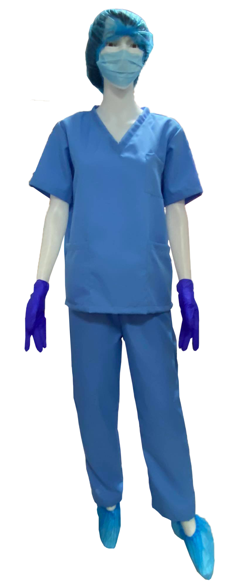 Scrub suit Top Only Female/Male Large Blue (Winguard)