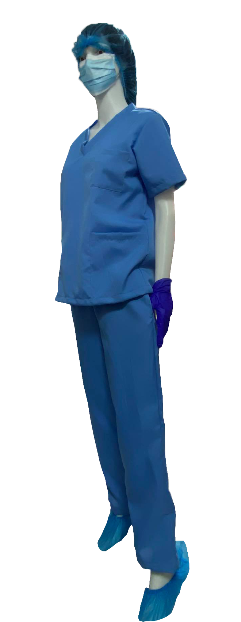 Scrub suit Top Only Female/Male Large Blue (Winguard) thumb