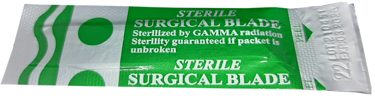 Surgical Blade Carbon Steel Sterile size #22 (SURGITECH) 10pcs thumb