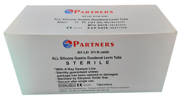 Nasogastric Tube w/ X-Ray Opaque Line Fr. 14  NGT Silicone Gastric Duodenal Levin Tube thumb