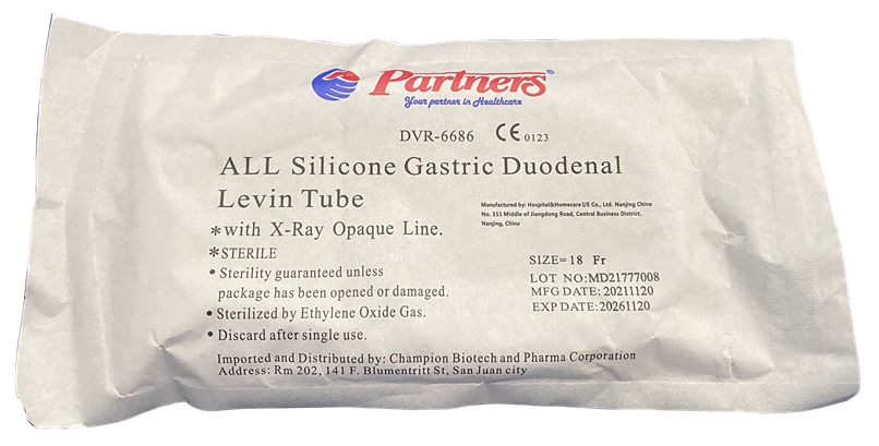 Nasogastric Tube w/ X-Ray Opaque Line Fr. 14  NGT Silicone Gastric Duodenal Levin Tube thumb