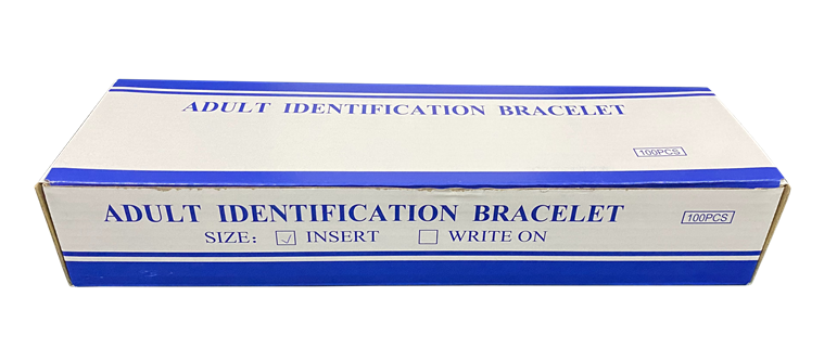 Identification Bracelet WHITE ADULT WRITE-ON TYPE ELASTIC HOSPITAL CLINIC USE 50pcs  (Partners)