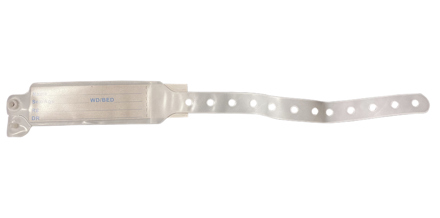 Identification Bracelet WHITE ADULT WRITE-ON TYPE ELASTIC HOSPITAL CLINIC USE 50pcs  (Partners) thumb