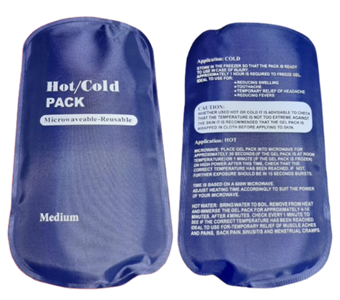 Hot And Cold Gel Pack 160 grams Reusable First Aid Fatigue Relief Pad for Swelling Bruises Surgery (Surgitech)