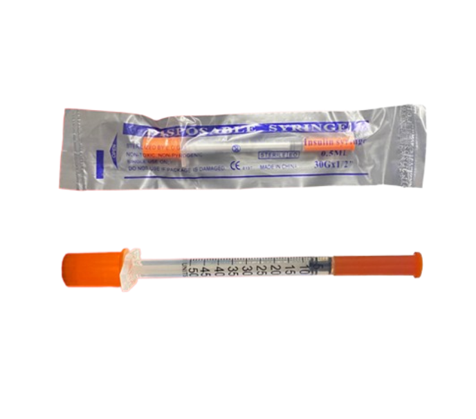 Syringe Disposable Insulin 0.5 ml ( 100 pieces/ box) (Winguard)