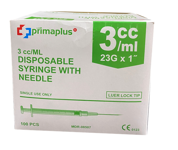 Syringe with Needle 3cc (PRIMAPLUS) Disposable
