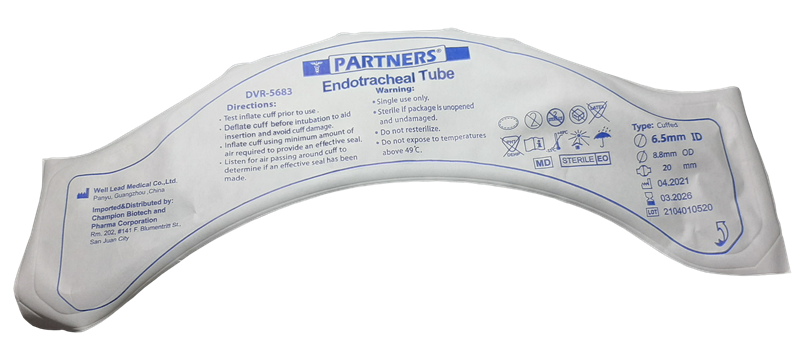 Endotracheal Tube / ET TUBE (Sold per piece) Fr.20/ ID 6.5 / Cuffed