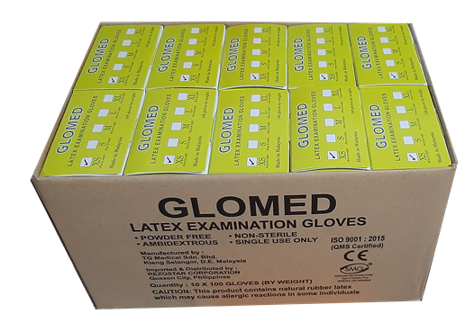 Latex Gloves ( Extra Small ) Powdered Non-Sterile (Green Box) 100pcs/box (Glomed) thumb