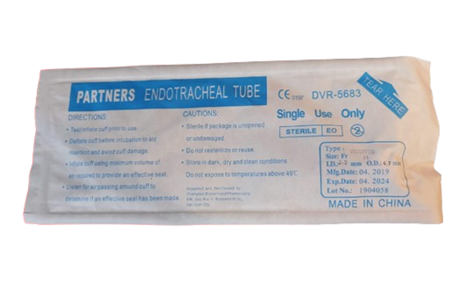 Endotracheal Tube / ET TUBE (Sold per piece)  Fr. 14 / ID 3.5 Uncuffed thumb