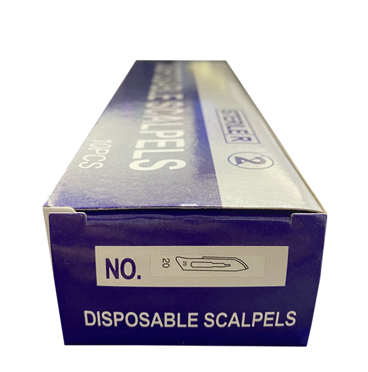 Scalpel Sterile Carbon Steel with Plastic Handle 1pc (Size #: 20) Disposable thumb