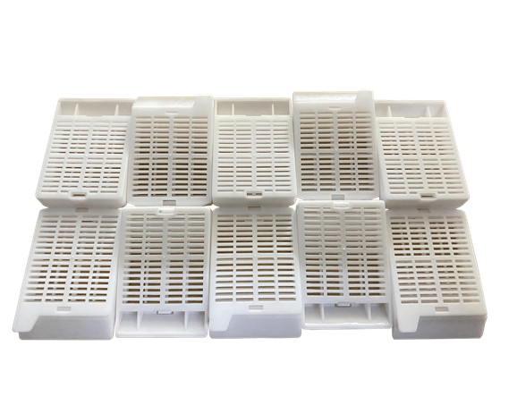 Embedding Cassette Tissue Cartridge Slice Box White Dehydration Box 10PCS POM Material thumb
