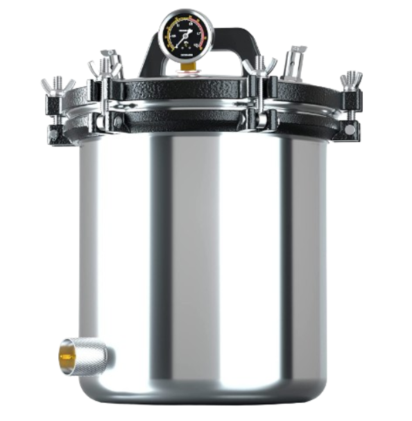 Autoclave Sterilizer Medical Steam Sterilizer Dual Heating 220V 18L Retort Machine Stainless Steam - WINGUARD