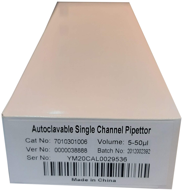 Micropipette Autoclavable Adjustable Laboratory Single Channel Pipettor (BIOBASE) 5-50uL thumb
