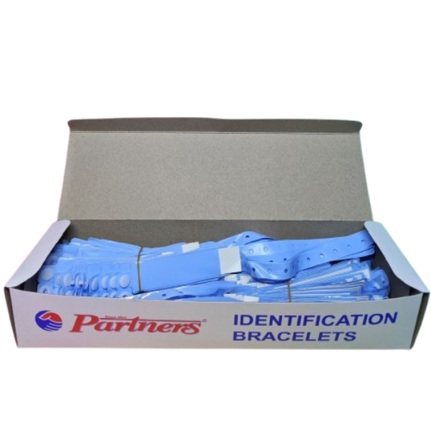 Identification Bracelet Blue Pedia WRITE-ON TYPE ELASTIC HOSPITAL CLINIC USE 50pcs