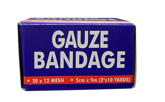 Gauze Bandage  2 x 10 yards per  Roll 5 cm