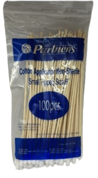 Cotton Tipped Applicator Sticks Big Head (100 pack)  6 Bamboo stem/stick Non-sterile