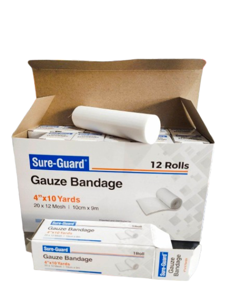 Gauze Bandage 4 x 10 yards per box (12 rolls)
