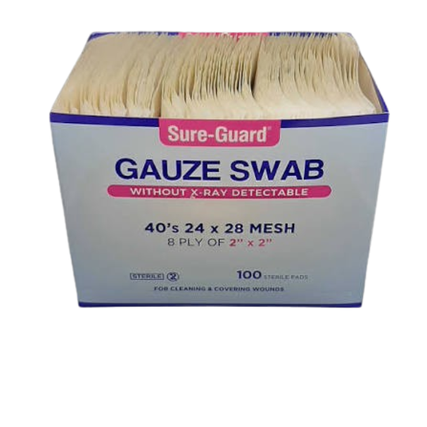 Gauze Swab Sterile 3 x 3 x 8 ply 40's 24x28 Mesh w/out Xray