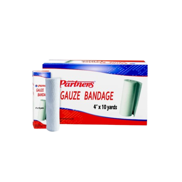 Gauze Bandage 4 x 10 yards per box (12 rolls) - Partners
