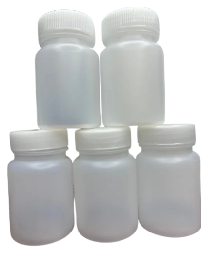 Specimen Drug Testing Bottle Urine Cups White Plastic 60 ml Screwcap 10 pcs (Trulab)