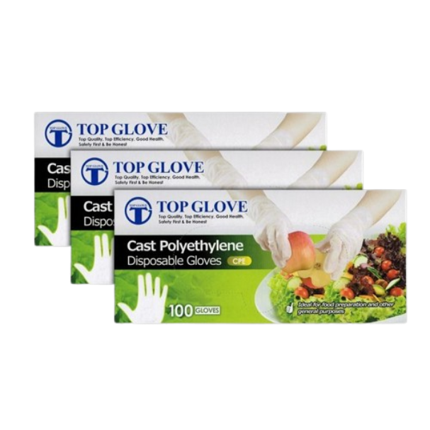 Gloves CPE Clear Plastic polyethylene glove thumb