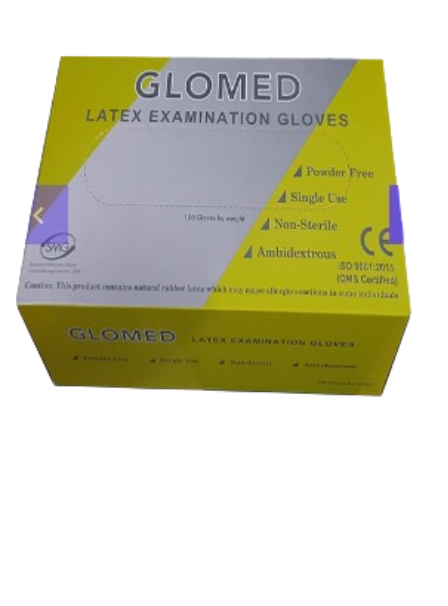 Latex Gloves ( Small ) Powdered Non-Sterile (Green Box) 100pcs/box (Glomed)