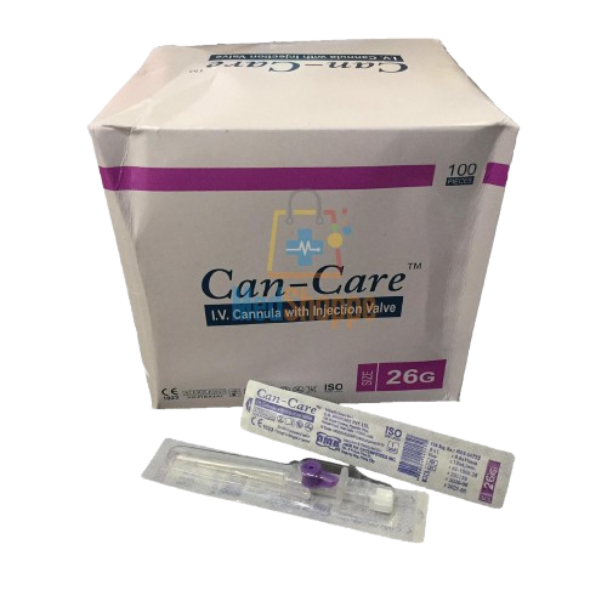 IV Cannula with Injection Valve G. 18 (10 PIECES) (Can-Care)