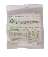 Latex Surgical Gloves Sterile Gloves Latex Powder Free Size 7.5 5 PAIRS ONLY (Great Glove) thumb