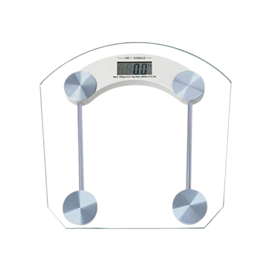 Weighing Scale 8mm Digital LCD Electronic Tempered Glass Bathroom Capacity 150kg