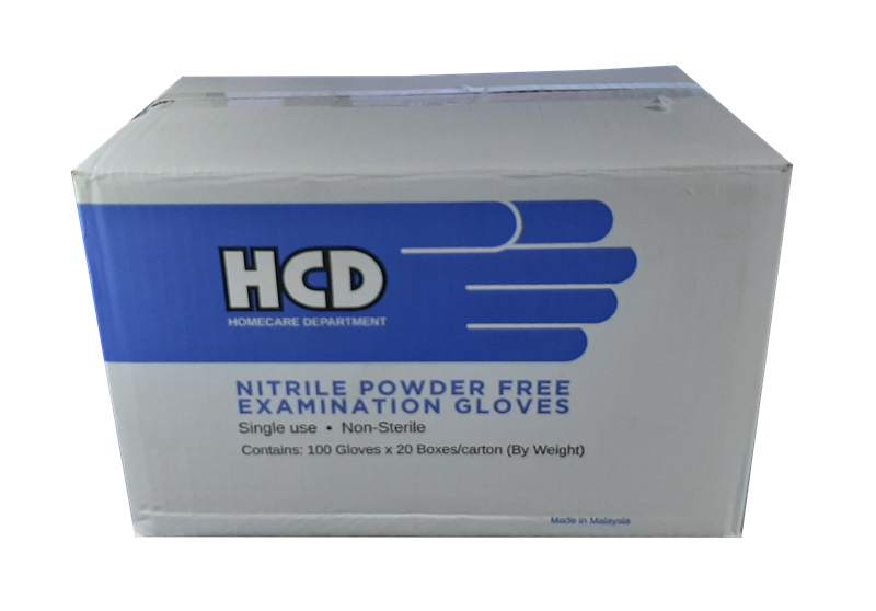 Nitrile Gloves ( Medium ) Powder Free Non-Sterile / 100pcs/box (HCD) thumb