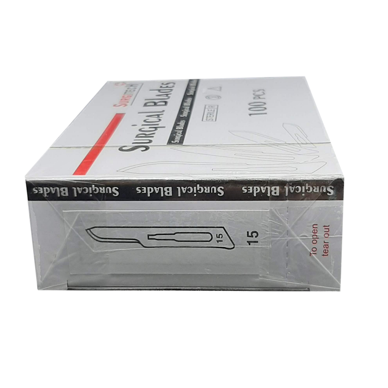 Surgical Blade Carbon Steel Sterile size 15 (SURGITECH) 100 pcs