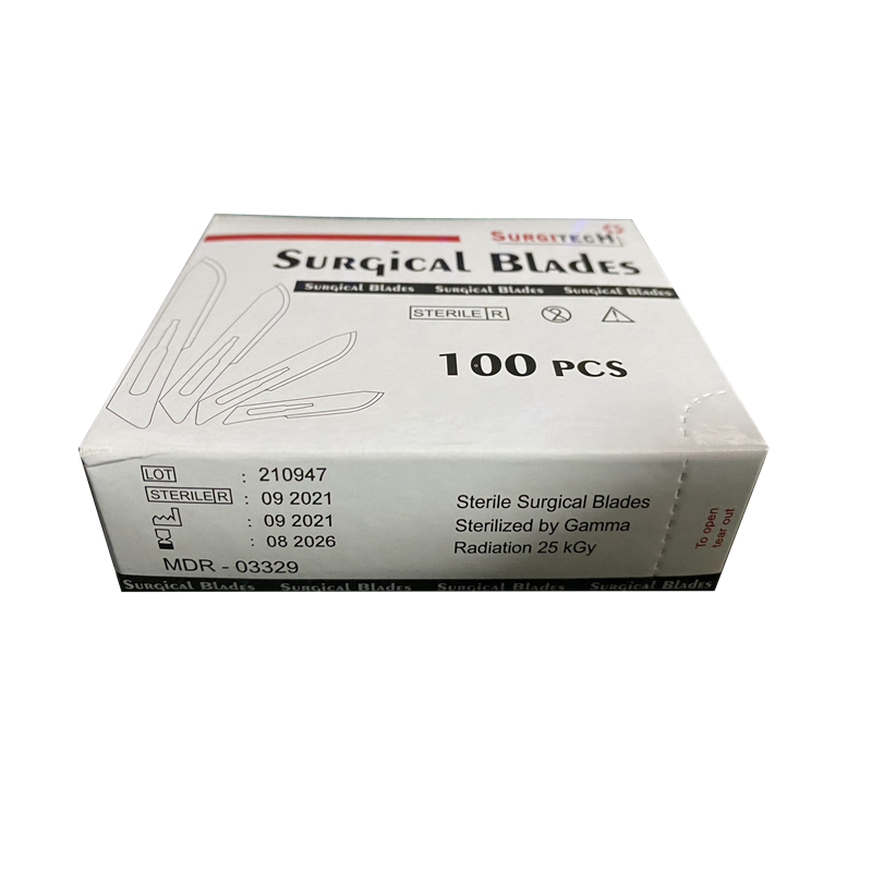 Surgical Blade Carbon Steel Sterile size10 (SURGITECH)  100 pcs