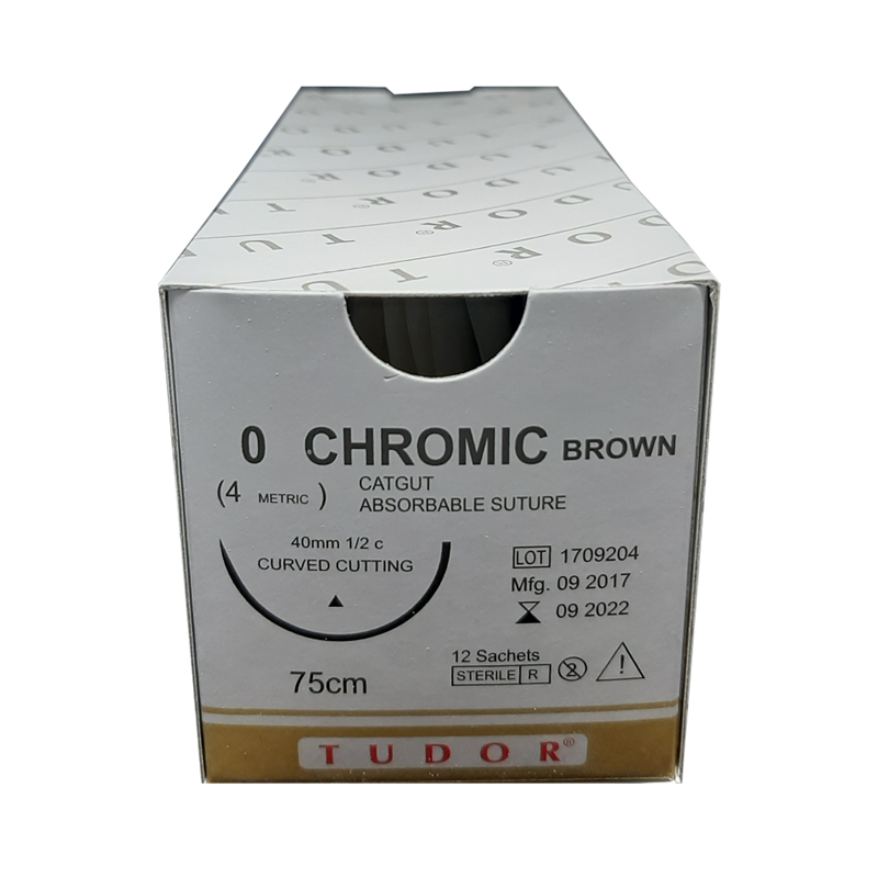 Sutures Chromic Brown Cutting Curve 0 (Tudor)