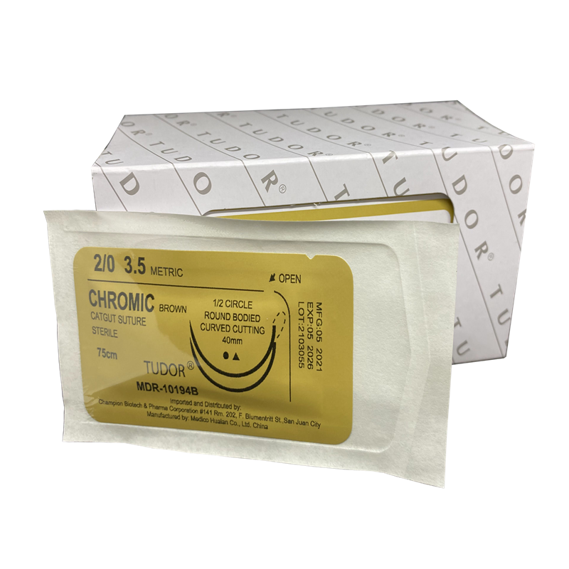Sutures Chromic Brown Double Arm Needle 2/0 (Tudor)