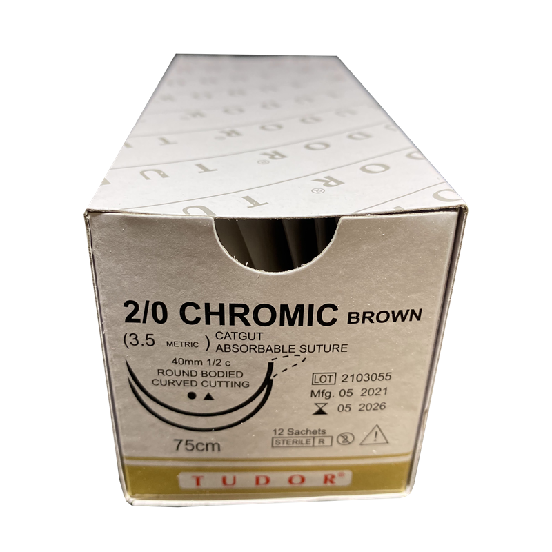 Suture Chromic 2 double arm 12pcs (Tudor)