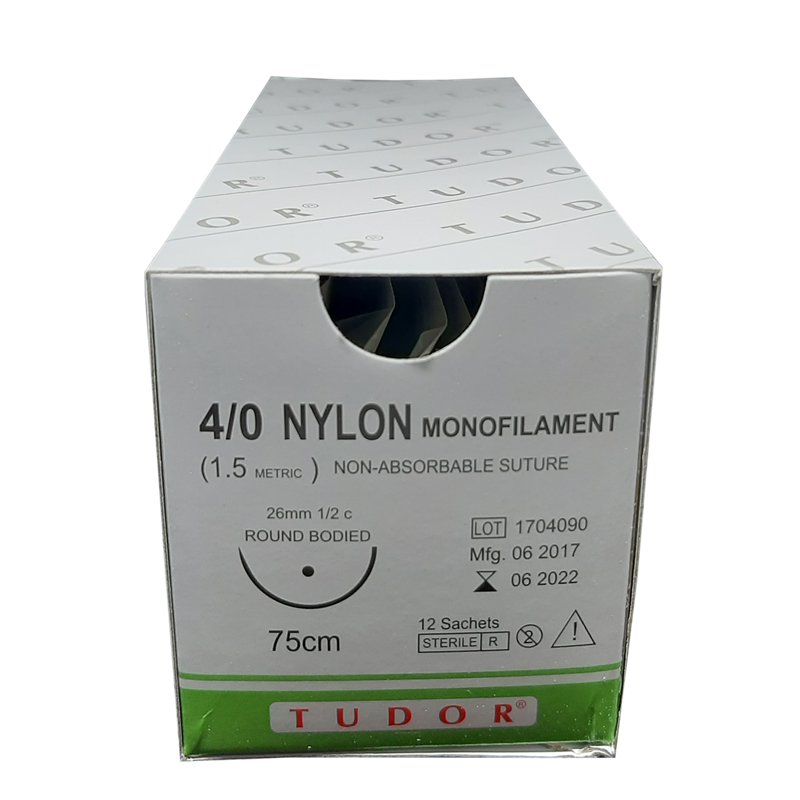 Sutures Nylon Green 4/0 Round (Tudor)