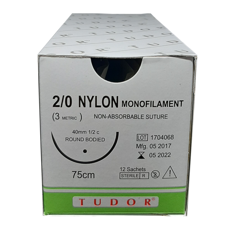 Suture Nylon Round 2/0 (Tudor) 12pcs