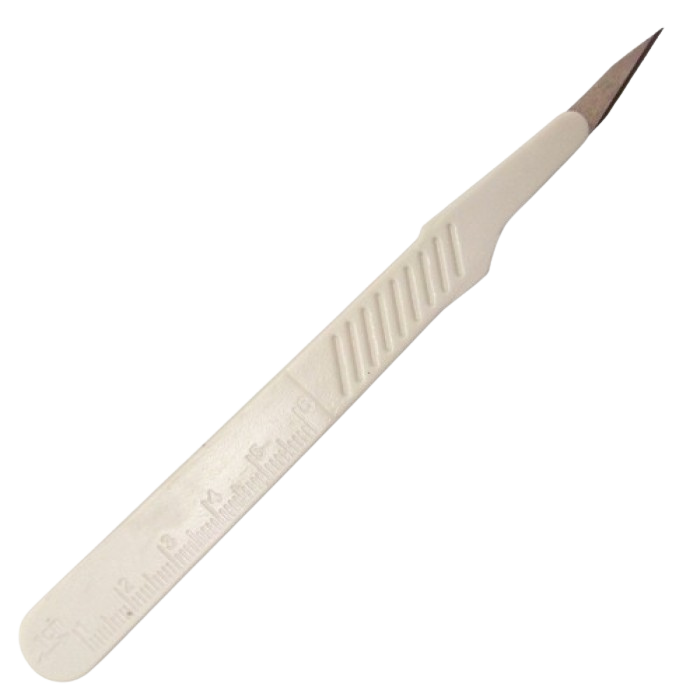 Scalpel Sterile Carbon Steel with Plastic Handle 1pc Disposable  (Size #: 11)