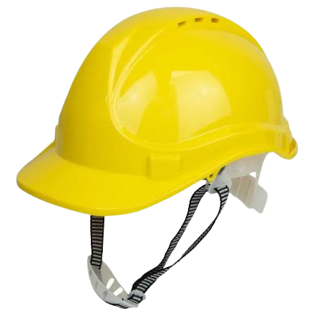 Safety Helmet with straps (yellow)